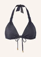 Stroje kąpielowe - Seafolly Góra Od Bikini Trójkątnego Poolside Z Błyszczącą Przędzą blau - miniaturka - grafika 1