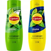 Syropy i koncentraty owocowe - Zestaw 2 koncentratów SodaStream Lipton Lemon+Green - miniaturka - grafika 1