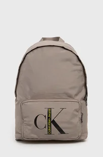 Calvin Klein Jeans plecak damski kolor beżowy duży z nadrukiem - Plecaki - miniaturka - grafika 1
