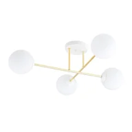 Lampy sufitowe - Magnum lampa sufitowa 4-punktowa biała/złota 1234/4 - miniaturka - grafika 1