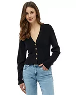 Swetry damskie - Desires Damski sweter DITA Peplum kardigan, Czarny, S - miniaturka - grafika 1