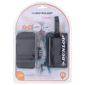 Kłódki - Dunlop Czarny Zestaw zabezpieczający do bagażu 3w1 Pas/Kłódka/ID - miniaturka - grafika 1