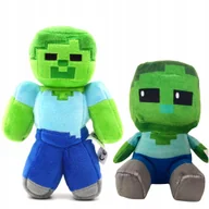 Maskotki i pluszaki - MINECRAFT MASKOTKA ZESTAW 2w1 ZOMBIE + BABY ZOMBIE DWIE MASKOTKI Z GRY XXL - miniaturka - grafika 1