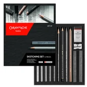 Kredki, ołówki, pastele i pisaki - Zestaw do szkicowania, Art Caran D'ache ,14 elementów, Certyfikat Fsc - miniaturka - grafika 1