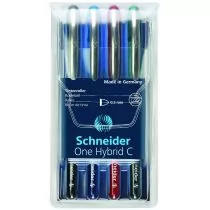 Schneider Pióro kulkowe ONE Hybrid N 0,3 mm, w etui 4 szt., miks kolorów SR183494 - Pióra kulkowe - miniaturka - grafika 1