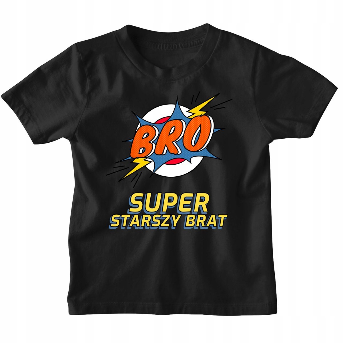 KOSZULKA TSHIRT Z NADRUKIEM SUPER STARSZY BRAT 134