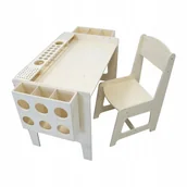 Krzesła obrotowe dla dzieci - STÓŁ 77/50 + KRZESŁO REGULOWANE + ORGANIZERY NOWOŚ - miniaturka - grafika 1