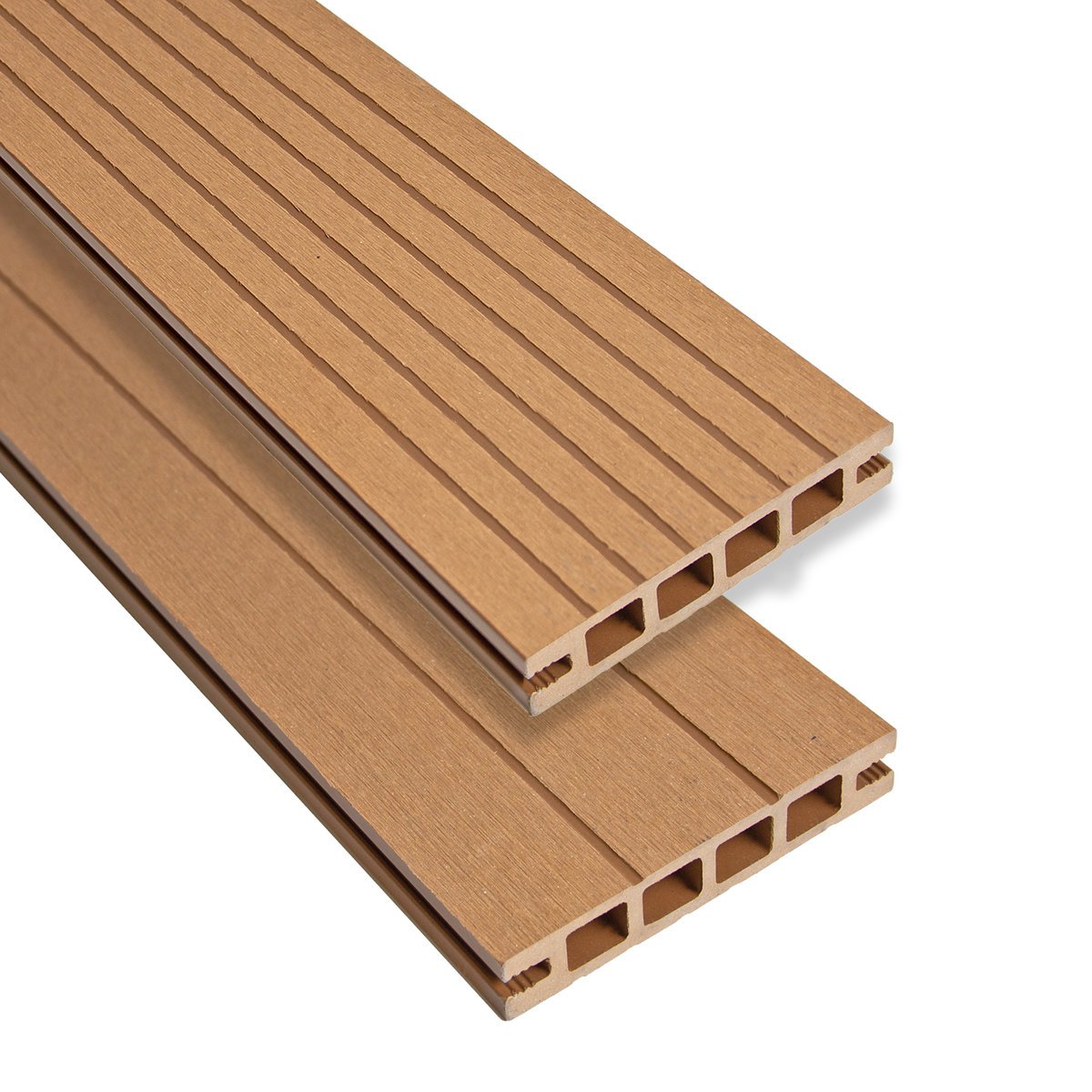 Deska tarasowa WPC 11x2x200 cm Teak panel tarasowy balkonowa brązowa