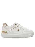 Sneakersy damskie - Tommy Hilfiger Sneakersy Lux Hardware Court Sneaker FW0FW07997 Écru - miniaturka - grafika 1