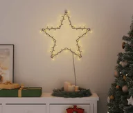 Oświetlenie świąteczne - vidaXL Lampki choinkowe sylwetka gwiazdy 80 LED ciepły biały - miniaturka - grafika 1