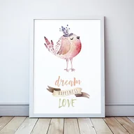 Plakaty - Plakat Dream Happiness Love format A4 - miniaturka - grafika 1