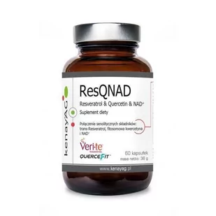 kenayAG ResQNAD Resveratrol & Quercetin & NAD+ (resweratrol, kwercetyna, NAD) (60 kapsułek) 5CDF-41259 - Serce i układ krążenia - miniaturka - grafika 1