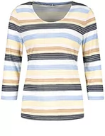 Koszulki i topy damskie - GERRY WEBER Edition T-shirt damski, żółty/niebieski nadruk, 34 PL - miniaturka - grafika 1