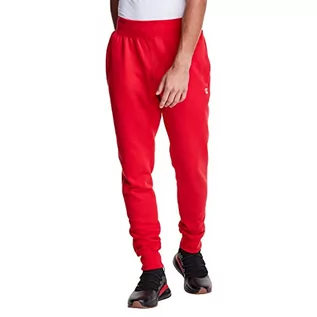 Spodenki męskie - Champion Męskie spodnie do biegania z odwróconymi nogawkami Chándal Tela Invertido. Spodnie dresowe do joggingu, Logo Team Red Scarlet/C, S - grafika 1