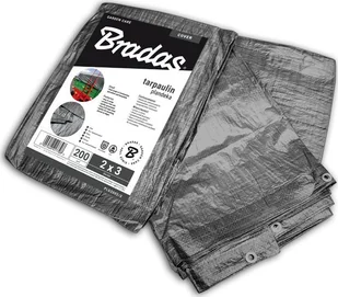 Plandeka Bradas Plandeka wzmacniana GRAY 4 x 6m, 200g - Folie budowlane - miniaturka - grafika 1