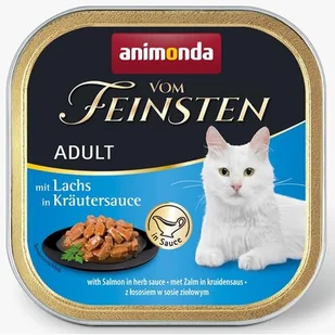 Animonda Vom Feinsten Adult Nograin W Sosie, 6 X 100 G - Łosoś W Sosie Ziołowym - Mokra karma dla kotów - miniaturka - grafika 1