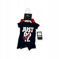 Rampersy - Rampers dla chłopca z krótkim rękawem Nike Newborn 50-56 cm - miniaturka - grafika 1