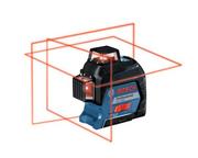 Poziomice, łaty, miary - Bosch Gll 3-80 Poziomica Laserowa + Tyczka Statyw - miniaturka - grafika 1