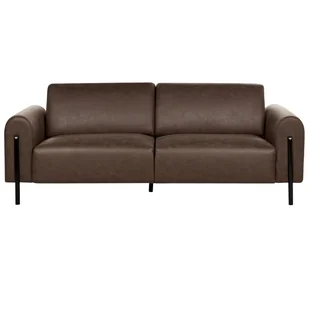 Sofa 3-osobowa ciemnobrązowa ASKIM - Sofy i kanapy - miniaturka - grafika 1
