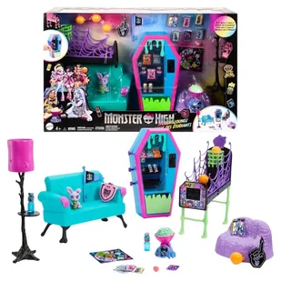 Monster High Zestaw Mebelków Dla Lalek Salonik Uczniów + Akcesoria - Akcesoria dla lalek - miniaturka - grafika 1