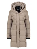 Kurtki damskie - Geographical Norway Płaszcz zimowy "Djamilalimo" w kolorze szarobrązowym - miniaturka - grafika 1