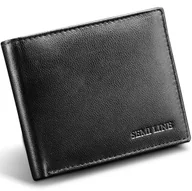 Portfele - Czarny portfel męski skórzany cienki - mały - RFID - czarny - miniaturka - grafika 1
