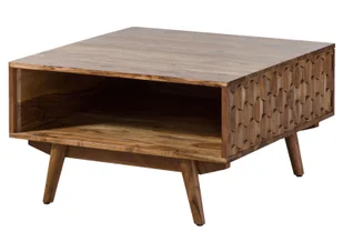 Ława Mosayk #116 Drewniana Akacja Lakierowana Stolik Kawowy 70X70X40 Cm B 7824 - Ławy i stoliki kawowe - miniaturka - grafika 1