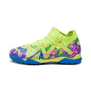 PUMA Future Match Energy TT + MID JR buty piłkarskie, ultramiękki żółty alert-świecący różowy, 4,5 UK, Ultra niebieski żółty alert świecący różowy, 37.5 EU - Piłka nożna - miniaturka - grafika 1