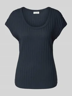 T-shirt o kroju regular fit z mieszanki bawełny - Swetry damskie - miniaturka - grafika 1