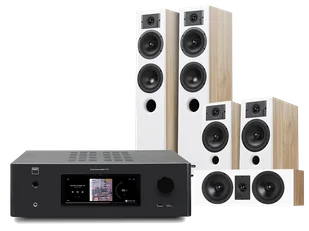 Kino domowe T758 V3i (czarny) + Diva 5 (dąb) + Diva 3 (cdąb) + Diva 7 (dąb) - Kino domowe - miniaturka - grafika 1