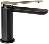 Baterie umywalkowe - Rea Bateria Umywalkowa CREEK Black Gold Niska - miniaturka - grafika 1
