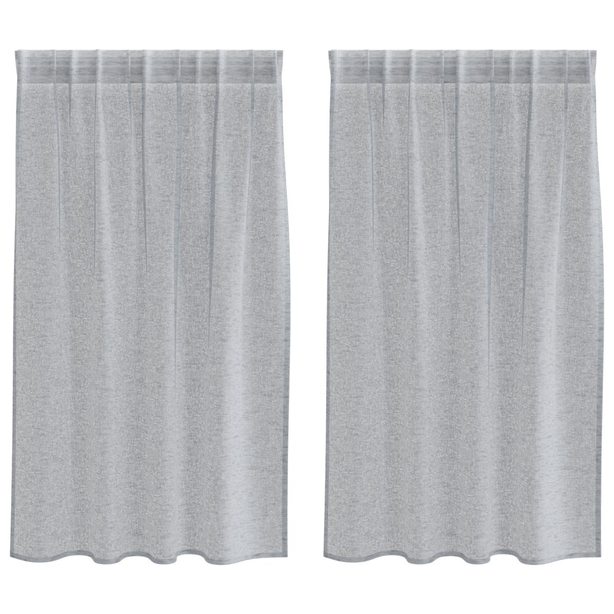 vidaXL Zasłony z zasłonami 2 pcs Ciemny szary 140 x 140 cm Poliester