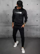 Dresy męskie - Dres męski czarny Dstreet AX0694-XL - miniaturka - grafika 1