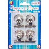 Spinacze i klipsy do papieru - Magnesy z klipsem 4 szt, PH-5113 ALIGA - miniaturka - grafika 1