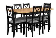 Stoły z krzesłami - Zestaw Stół z krzesłami LOFT do kuchni jadalni L003 - miniaturka - grafika 1