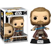 Figurki dla dzieci - Funko POP!, Star Wars, figurka kolekcjonerska,  Obi-Wan Kenobi - Obi-Wan (battle pose) - miniaturka - grafika 1