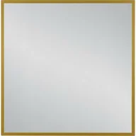 Lustra - Lustro łazienkowe w złotej ramie aluminiowej 80x80cm - miniaturka - grafika 1