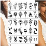 Zabawki kreatywne - Tatuaże Zmywalne dla Dzieci Motyl Łapacz Snów Serce Mix 30 Wzorów - miniaturka - grafika 1