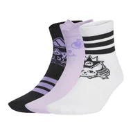 Skarpetki dla dzieci - Dziecięce Skarpety za kostkę ADIDAS YG ANI 3PP JV5125 – Wielokolorowy - miniaturka - grafika 1