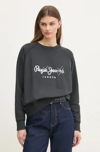Pepe Jeans bluza LUPITA damska kolor szary z nadrukiem PL581467 - Bluzy damskie - miniaturka - grafika 1