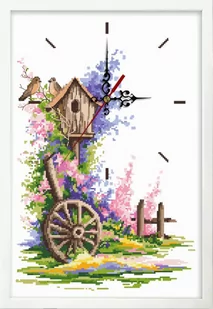 Zestaw z muliną, zegarem i ramką, Letni zegar - Prace ręczne dla dzieci - miniaturka - grafika 1