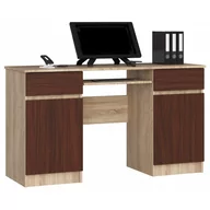 Biurka - BIURKO KOMPUTEROWE A5 135 cm SONOMA / WENGE - miniaturka - grafika 1