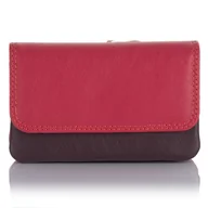 Portfele - Kolorowy portfel damski na bilon i klucze Visconti RB-99 - śliwkowy - miniaturka - grafika 1