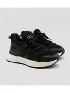 Trampki damskie - Belucci Sneakersy w kolorze czarnym - miniaturka - grafika 1