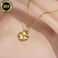 Naszyjniki - TEMU 18K Pozłacana Stalowa Naszyjnik z Kwiatem na Obojczyk, Hipoalergiczny, Odporny na Blaknięcie, Minimalistyczny i Elegancki na Codzienność i - miniaturka - grafika 1