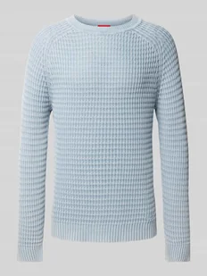 Sweter z dzianiny o kroju slim fit z mieszanki lnu i bawełny model ‘Sardello’ - Swetry męskie - miniaturka - grafika 1