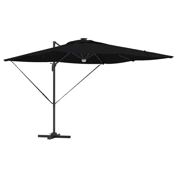 Parasol Roma Czarny 286 x 284 x 270 cm Aluminium i Poliester