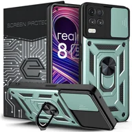 Etui i futerały do telefonów - Etui Exoguard Camshield + Szkło - Realme 8 5G / Narzo 30 5G - Pancerne Case Obudowa Futerał Ring - miniaturka - grafika 1