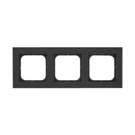 Klawisze i ramki - LEDart 3-krotna, pozioma i pionowa - Ospel SONATA R-3R/33, kolor czarny metalik - miniaturka - grafika 1