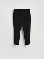 Spodnie męskie - Reserved - Spodnie chino slim z kantem - czarny - miniaturka - grafika 1